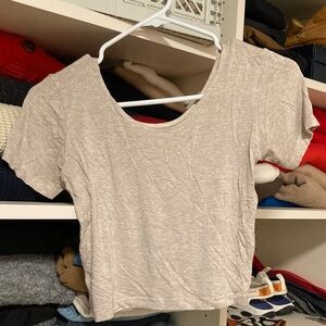 American Apparel Beige Crop Top